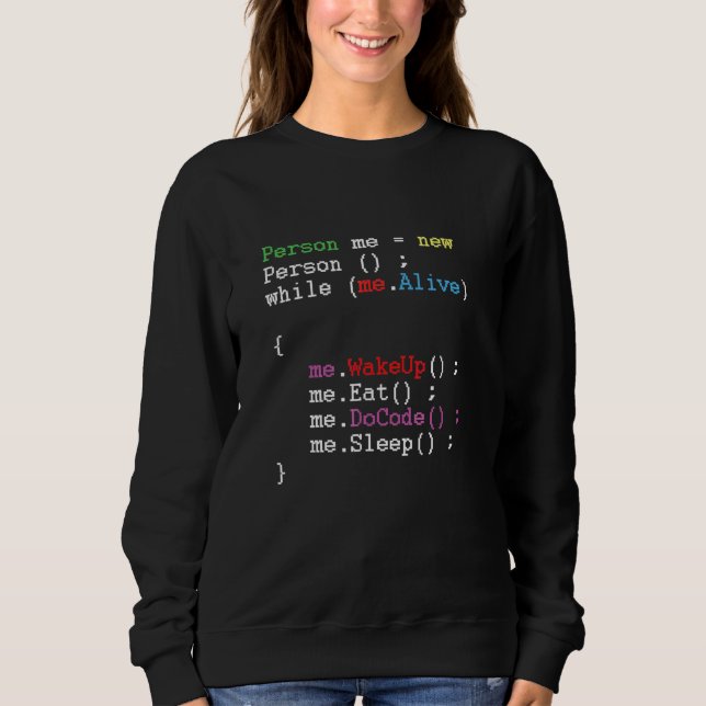 Funny Programmer Coder Developer Software Geek Ner Sweatshirt (Front)