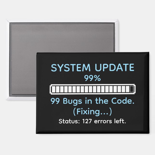 Funny Programmer Coding Magnet (Front/Back)