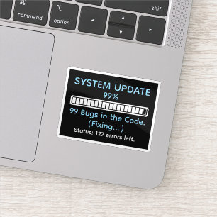 Funny Programmer Coding Sticker