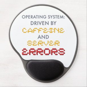 Funny Programmer Coffee and Server Errors Gel Mouse Pad