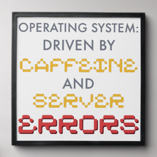 Funny Programmer Coffee and Server Errors Peel And Stick Photo Tile