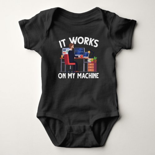 Funny Programmer Computer Science Coder Machine Baby Bodysuit
