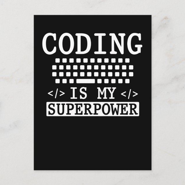 Funny Programmer Computer Science Coder Postcard (Front)