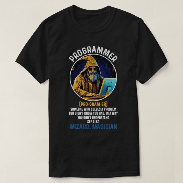 Funny Programmer Definition Coding Information Tec T-Shirt (Design Front)