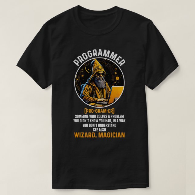 Funny Programmer Definition Coding Techy Software  T-Shirt (Design Front)