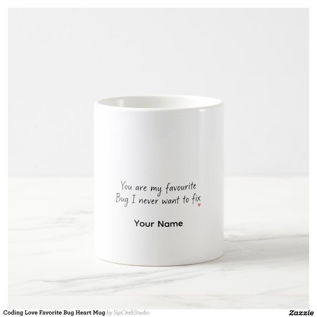Funny Programmer Gift Bug Personalized Mug (Creator Uploaded)