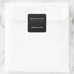 Funny Programmer Gift for Coding Geek Square Sticker | Zazzle