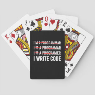 Funny Programmer I Wite Code Poker Cards