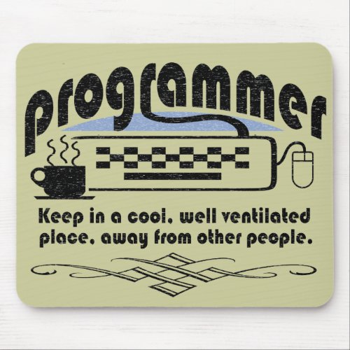 Funny Programmer Mouse Pad