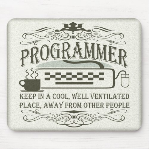 Funny Programmer Mouse Pad