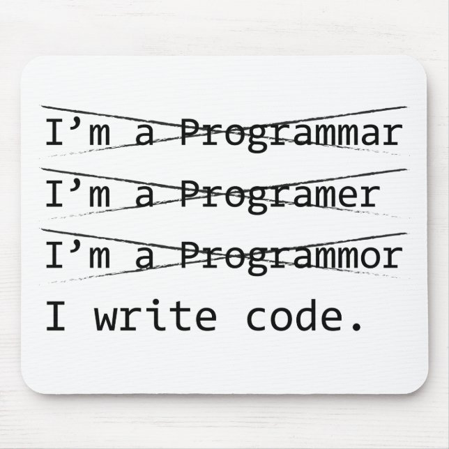 Funny Programmer Mouse Pad (Front)