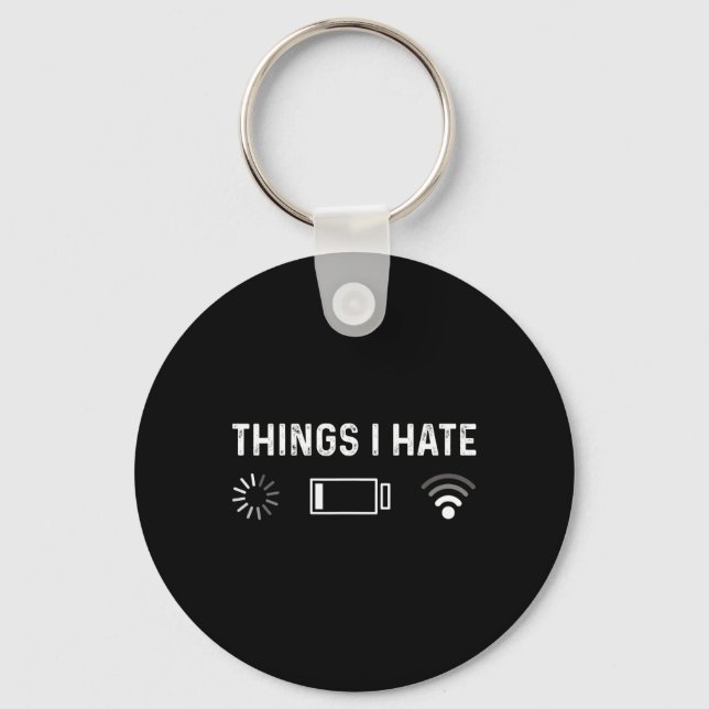 Funny Programmer Things I Hate Gamer  Keychain (Front)