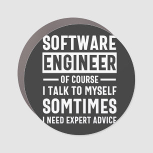 Funny Programming Software Engineer Gift Car Magnet