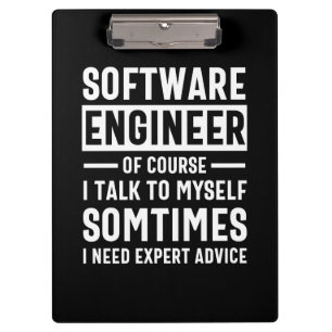 Funny Programming Software Engineer Gift Clipboard