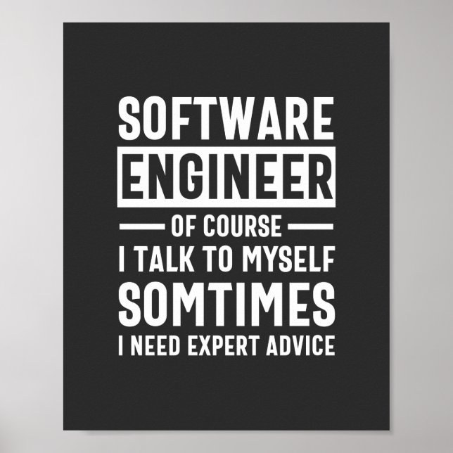 Funny Programming Software Engineer Gift Poster (Front)