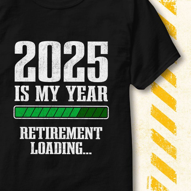 Funny Progress Bar Retired 2025 Retirement Loading T-Shirt (Creator Uploaded)