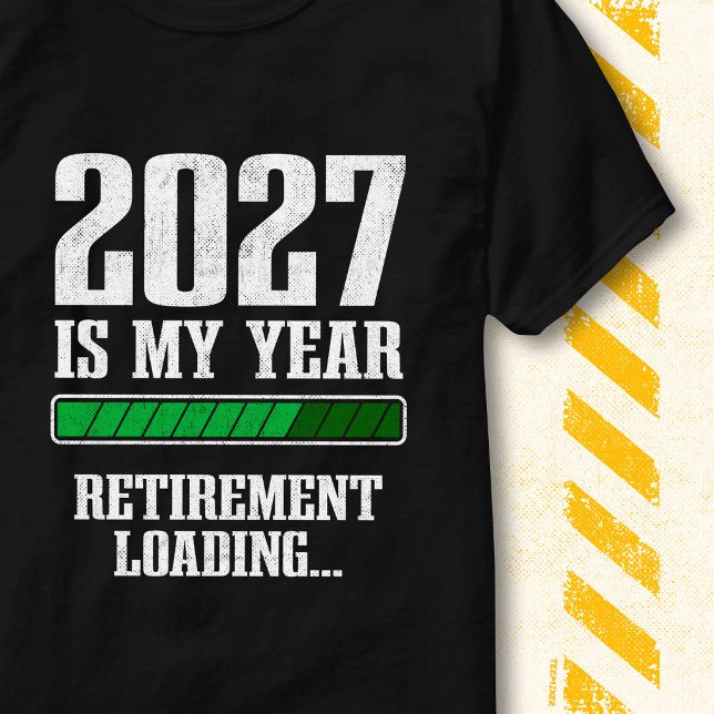Funny Progress Bar Retired 2027 Retirement Loading T-Shirt (Creator Uploaded)
