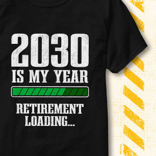 Funny Progress Bar Retired 2030 Retirement Loading T-Shirt
