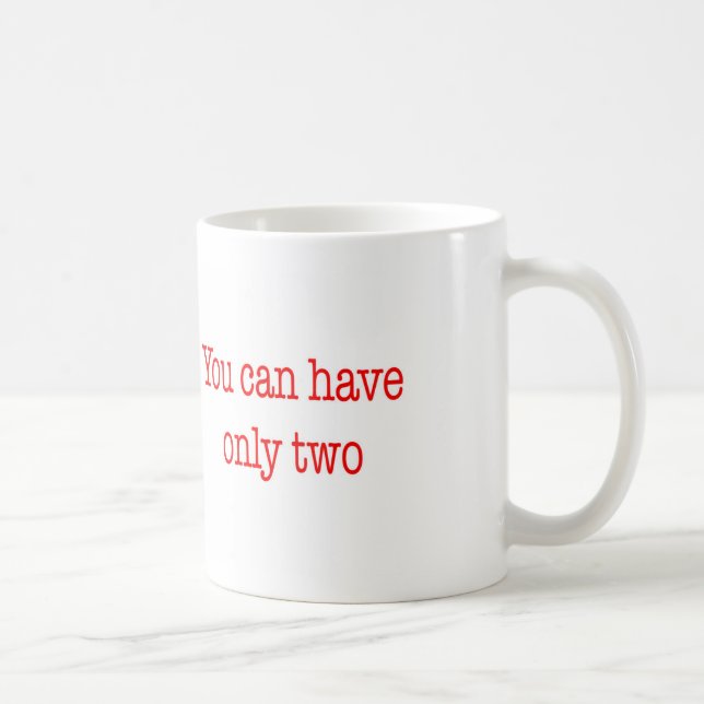 Funny Project Management Saying Fast Cheap Good Coffee Mug (Right)