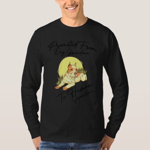 Funny Promoted From Dog Grandma To Human Grandma D T_Shirt