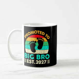 Funny Promoted To Big Bro 2027 First Time Big Coffee Mug