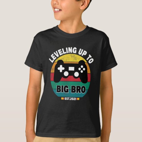 Funny Promoted To Big Bro Announcement Video Games T_Shirt