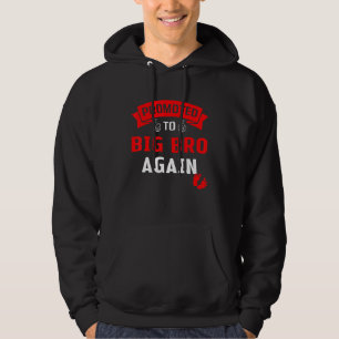 Funny Promoted To Big Bro Leveled Up To Big Brothe Hoodie