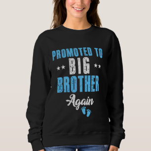 Funny Promoted To Big Bro Vintage Leveled Up To Bi Sweatshirt