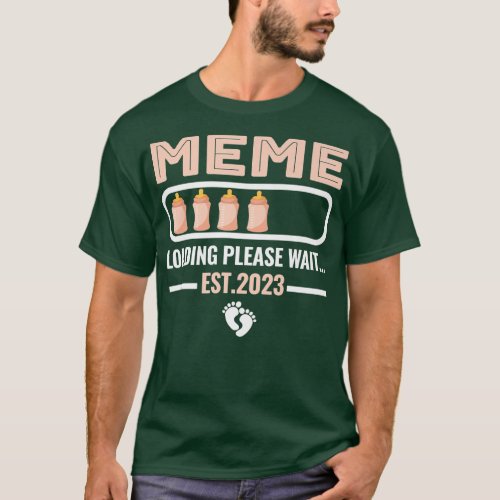 Funny Promoted To Meme Loading New Grandma 2023 Pr T_Shirt