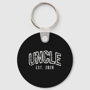 Funny Promoted to New Uncle Est 2026 First Time Keychain