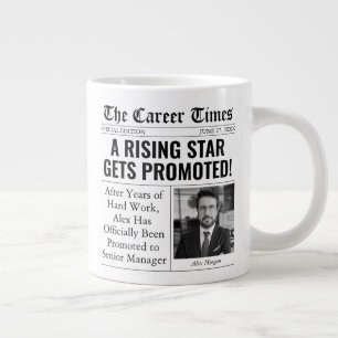 Funny Promotion Gift Custom Newspaper Headline Giant Coffee Mug