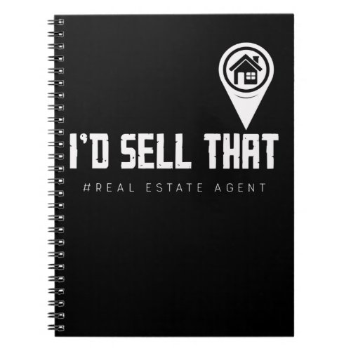 Funny Property Broker Fun Real Estate Agent Notebook