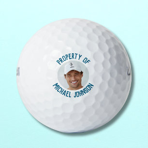 Funny Property of {Name} Photo Simple Personalized Golf Balls