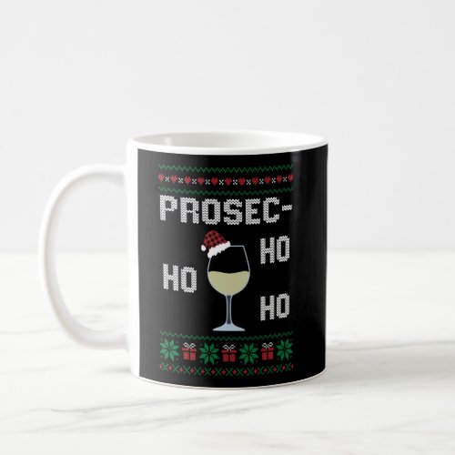 Funny Prosec Ho Ho Ho Christmas Prosecco Santa Hat Coffee Mug