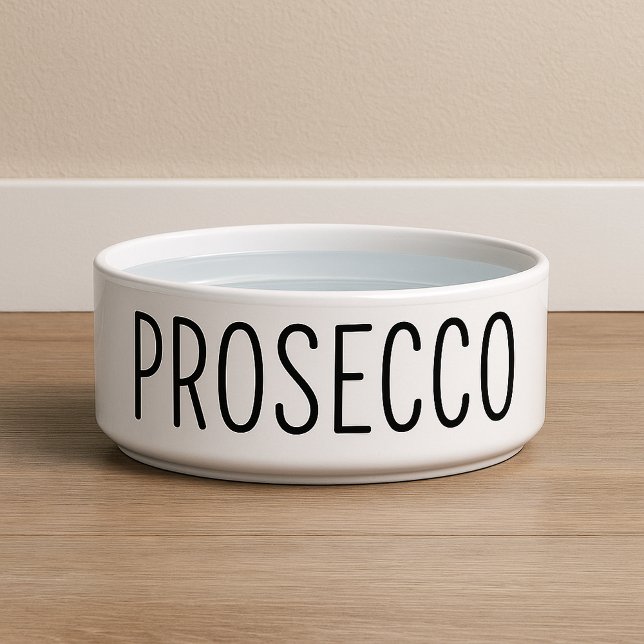 Funny Prosecco Dog Bowl (Funny Prosecco Dog Bowl
)