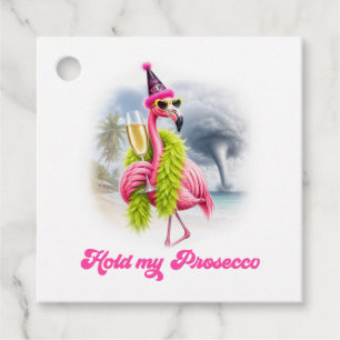 Funny Prosecco Flamingo Beach Bachelorette Favor Tags
