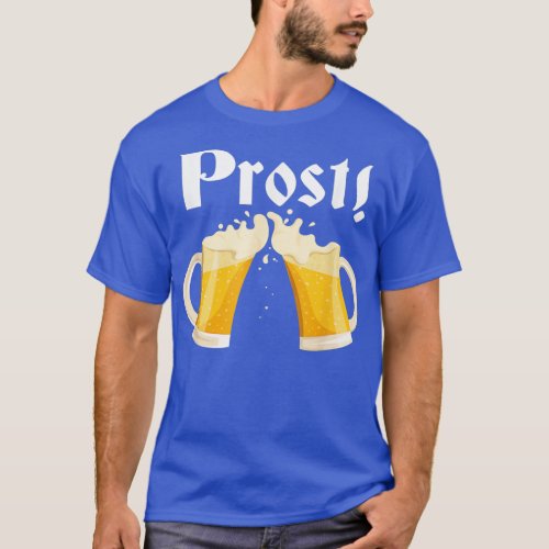 Funny Prost Beer American German Flag Oktoberfest  T_Shirt