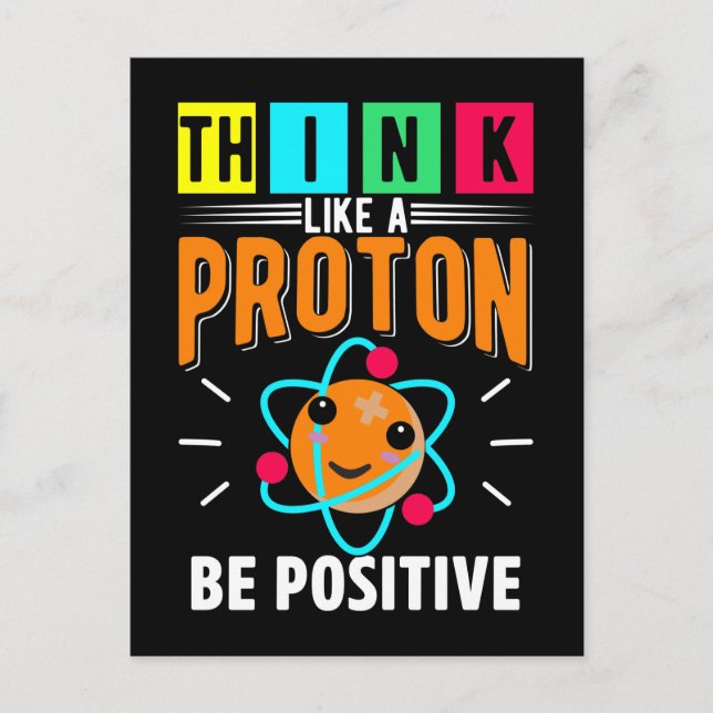 Funny Proton Humor Physicist Science Postcard (Front)
