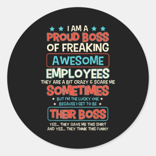 Funny Proud Boss Employee Appreciation Office Men 