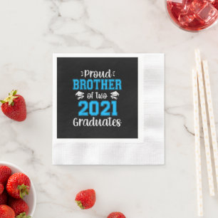 Funny Proud Brother Of  2021 Graduates T-shirt Napkins