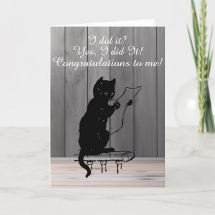 Funny Proud Cat Graduating Card