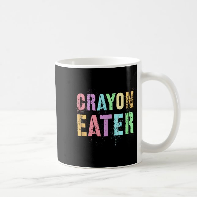 Funny Proud Crayon Eater Military Veteran Dad Offi Coffee Mug (Right)
