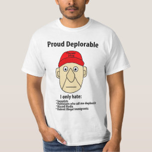 Funny Proud Deplorable Political Cartoon T-Shirt