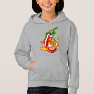 Funny Proud Firefighter Chili On Fire Gives Thumbs Hoodie