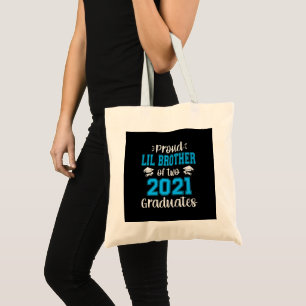 Funny Proud Lil Brother Of  2021 Graduates Tote Bag