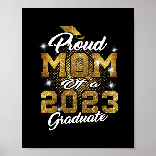 Funny Proud Mom Of A Senior Graduation Gift Class Poster