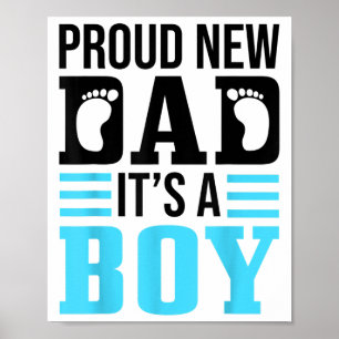 Funny Proud New Dad It's A Boy Gift For Men Cool N Poster