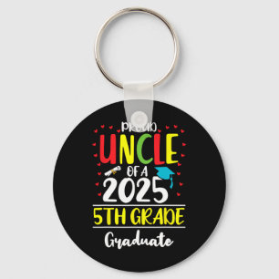 Funny Proud Uncle Of A Cl Of 2025 5th Grade Gradua Keychain