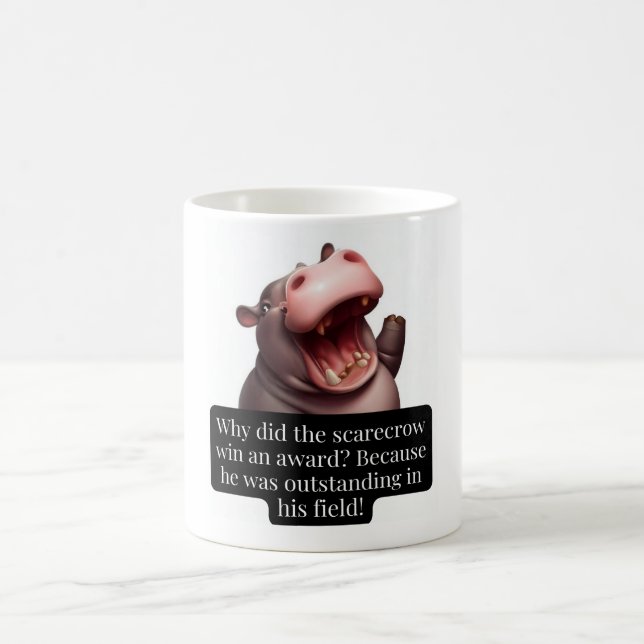 funny proverb Hippo Coffee Mug (Center)