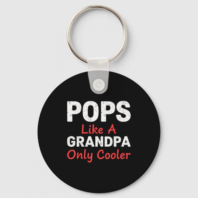 Funny Ps Grandpa Cooler From Grandkids Father's Da Keychain (Front)